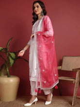 Polyester Solid White Indian Ethnic
